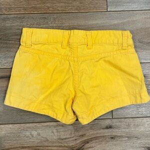NO BO VINTAGE 2000s Bright Yellow Cotton Low-rise Bareback Denim Shorts | Size 5